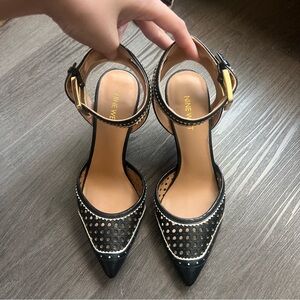 Nine West Leather Black Heels